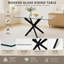 with Glass Base Dining Table-1415236078