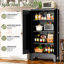 Armoire de cuisine Mikenlee en métal noir - Étagères autoportantes réglables pour la cuisine, le garde-manger et la salle de bain-1486349823