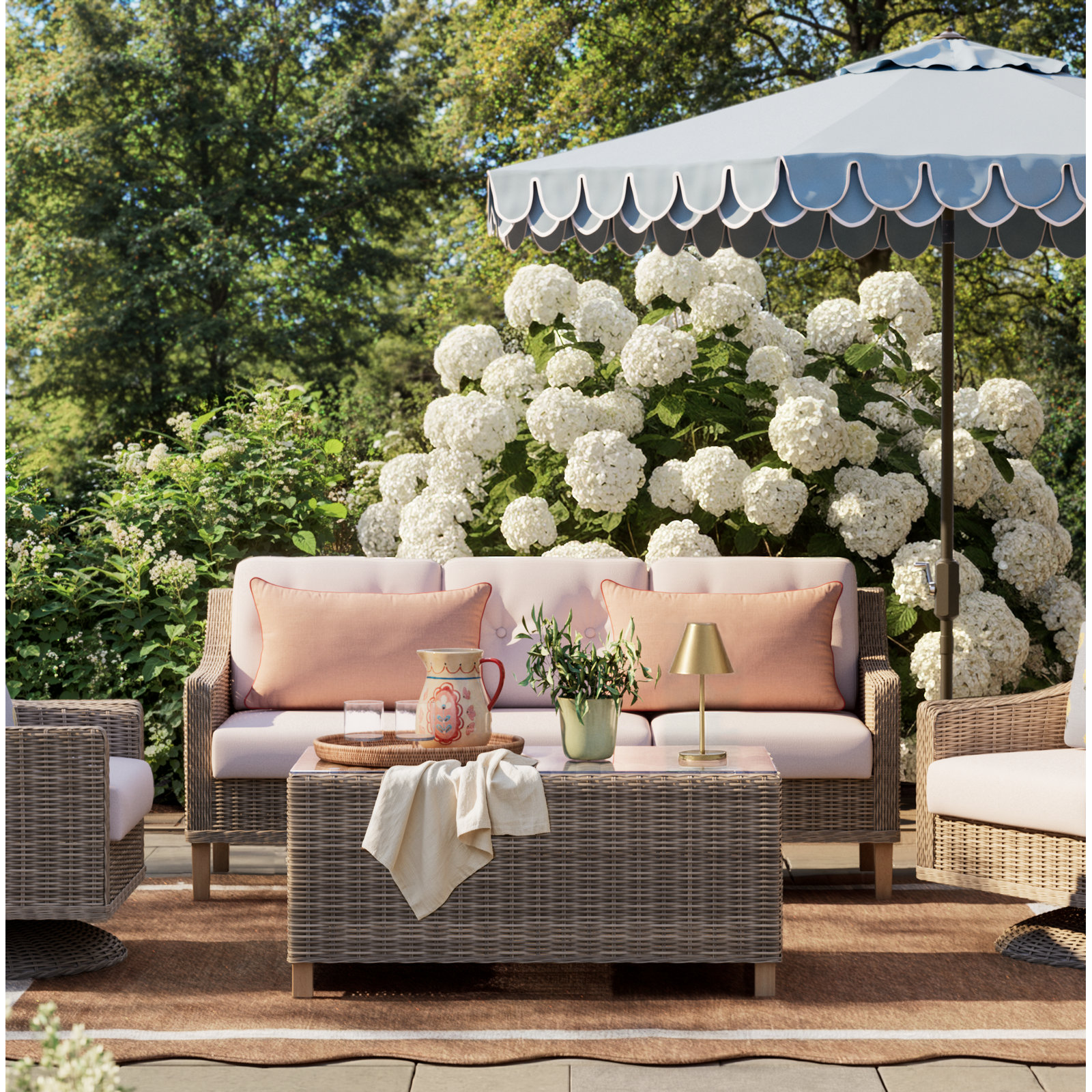 Kells Sunbrella® 5-Person Patio Swivel Seating Group