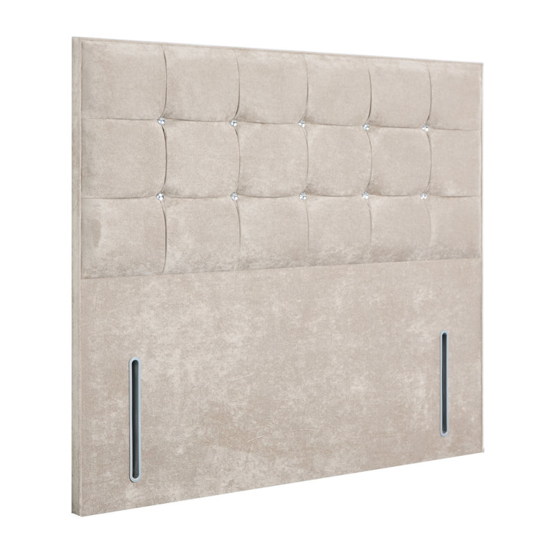 Glamour Upholstered Panel Headboard, Super King (6'), Kensington Trufle, Kensington