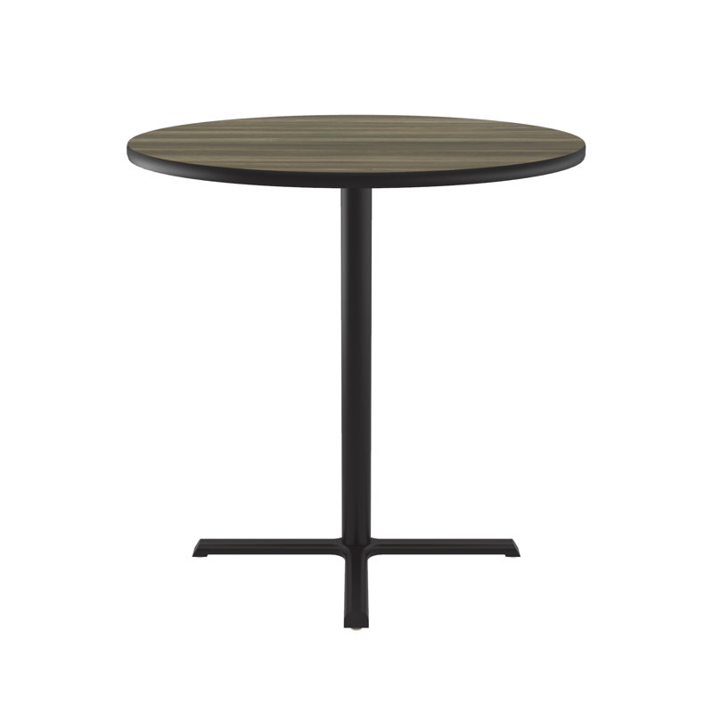 Table de salle à manger à hauteur de bar et piédestal, H 42 po x l 48 po x P 48 po, Noyer blanc colonial