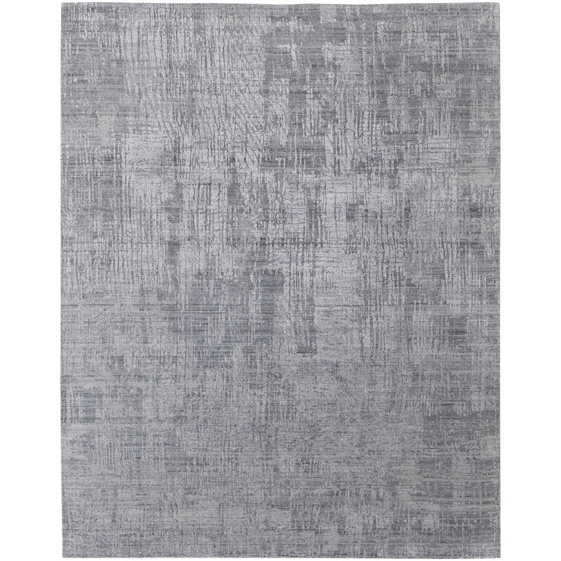 Eastfield Abstract Area Rug in Blue, Rectangle 3' x 5'