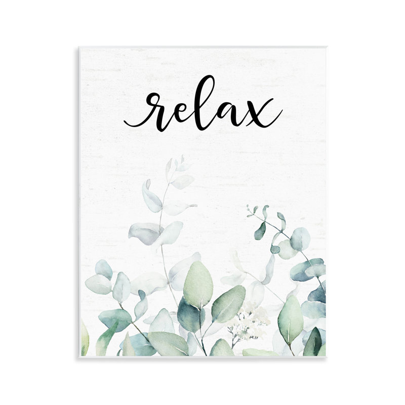 «Relax Leafy Herbs», plaque murale par Designed