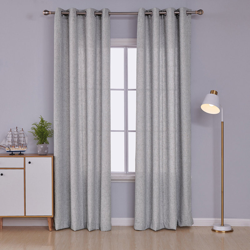 Bond Semi Sheer Curtain Single Panel, Grey