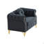 Canapé Chesterfield en velours avec coussins ronds-877945508