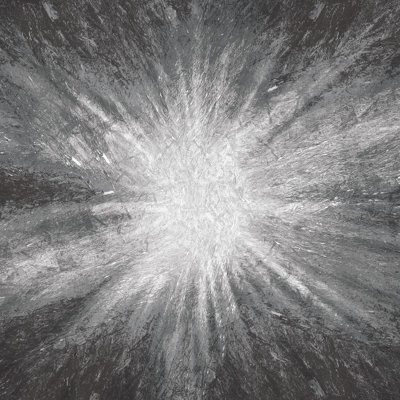 Silver Textured Starburst - Wrapped Canvas Painting