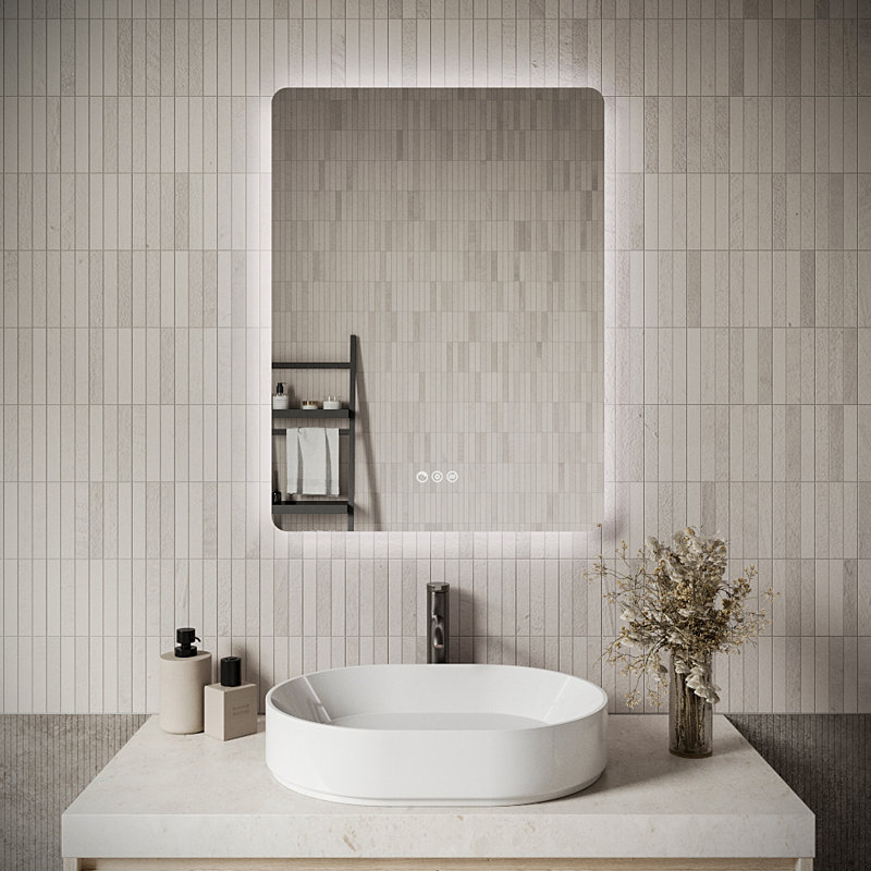 Streamline Rectangular Frameless LED Bathroom Vanity Mirror with Defogger, Dimmability, Color Temperature Change