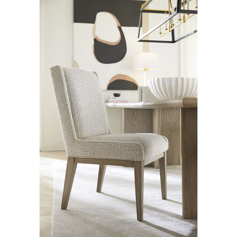 Cardston Upholstred Dining Chair Oyster Beige Performance Fabric