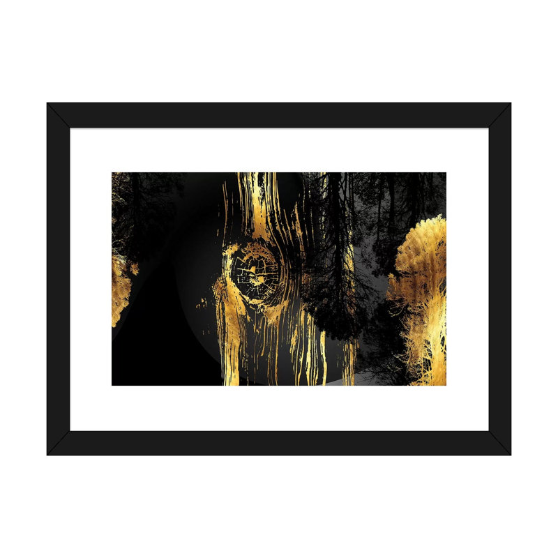 «In A Wabi Sabi State of Mind» par Daphne Horev - reproduction d'art, Papier noir, H 16 po x l 24 po x P 1 po