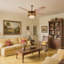 Gold Crystal Ceiling Fan With Led Light And Remote, 3-colour Dimmable