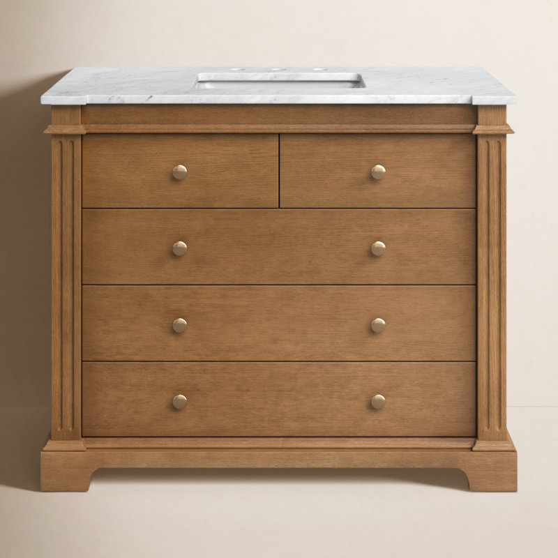 Rachelle 42" Single Bathroom Vanity Set, Brown