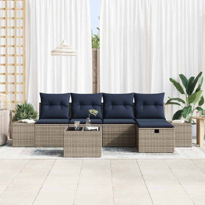 Ensemble de canapé de jardin avec coussin 6 pièces vidaXL
