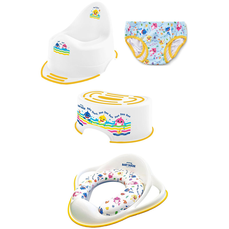  Baby Shark Toilet Training Bundle - White/Yellow
