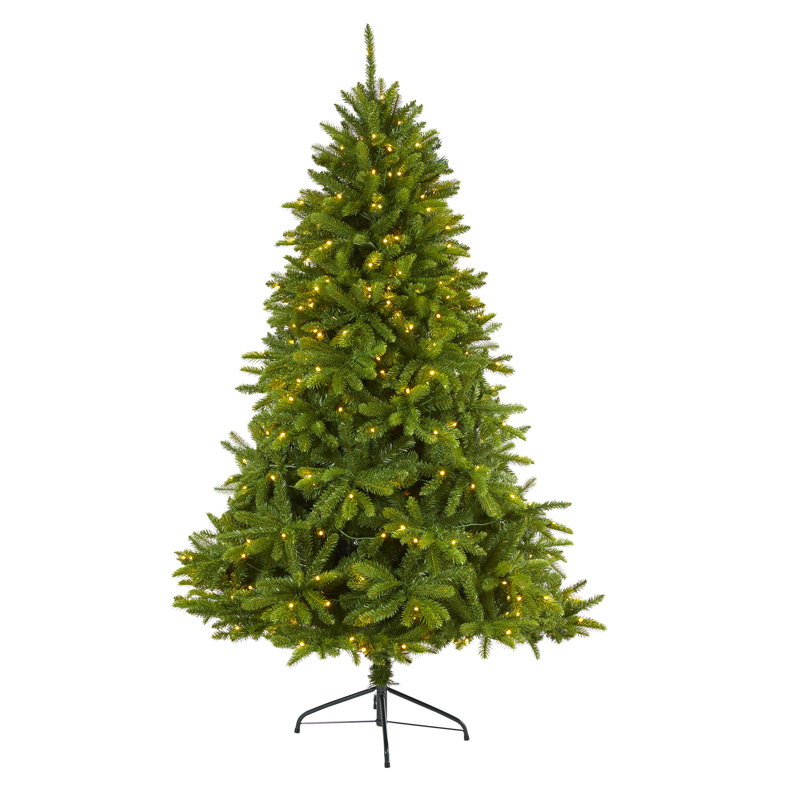 Lighted Artificial Spruce Christmas Tree, 6' H
