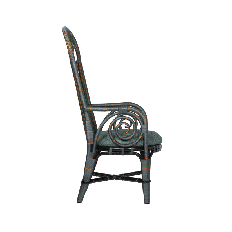 Benin Throne Chair, Green