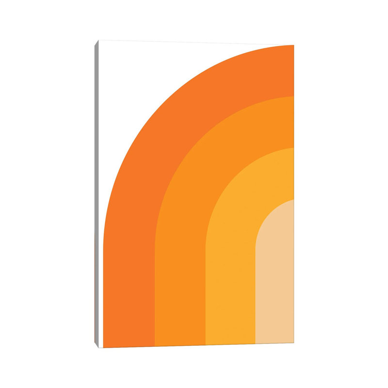 Print on Canvas, Wrapped Canvas, White/Grenadier/Orange, 101.6 cm H x 66.04 cm W x 1.91 cm D