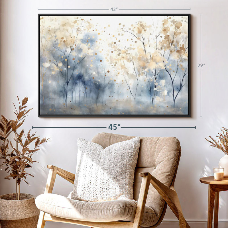 Nature «Speckled Blue Forest II», H 43 po x l 29 po