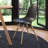 4-Person Round Dining Set with Solid Wood Tapered Legs-1185858026