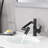 Bathroom Sink Faucet with Spray Function and Temperature Display for Anti-Skid Switch and Hot & Cold and 360° Rotary-119207117