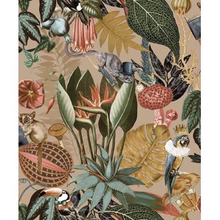 World Menagerie Cheetah, Tropical Hibiscus 10' L x 24 W Peel and Stick  Wallpaper Roll & Reviews