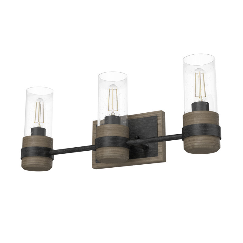 Rustic Iron 3-Light Dimmable Outdoor Vanity Fixture