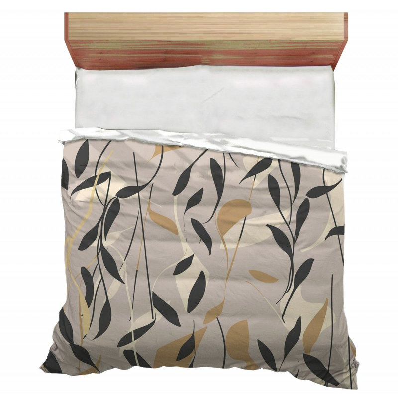 Édredon en mousseline à motif floral tissé uni inspiré de la nature_12502, Édredon simple