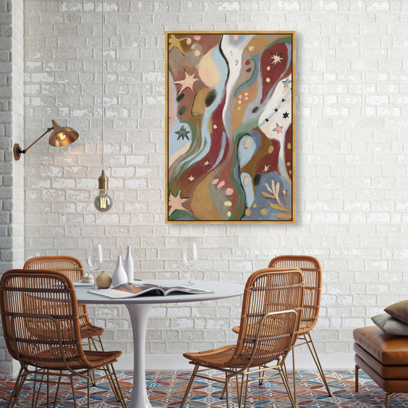 Modern Folk II Print by Oliver Gal, 31"H x 21"W, Gold Floater Frame