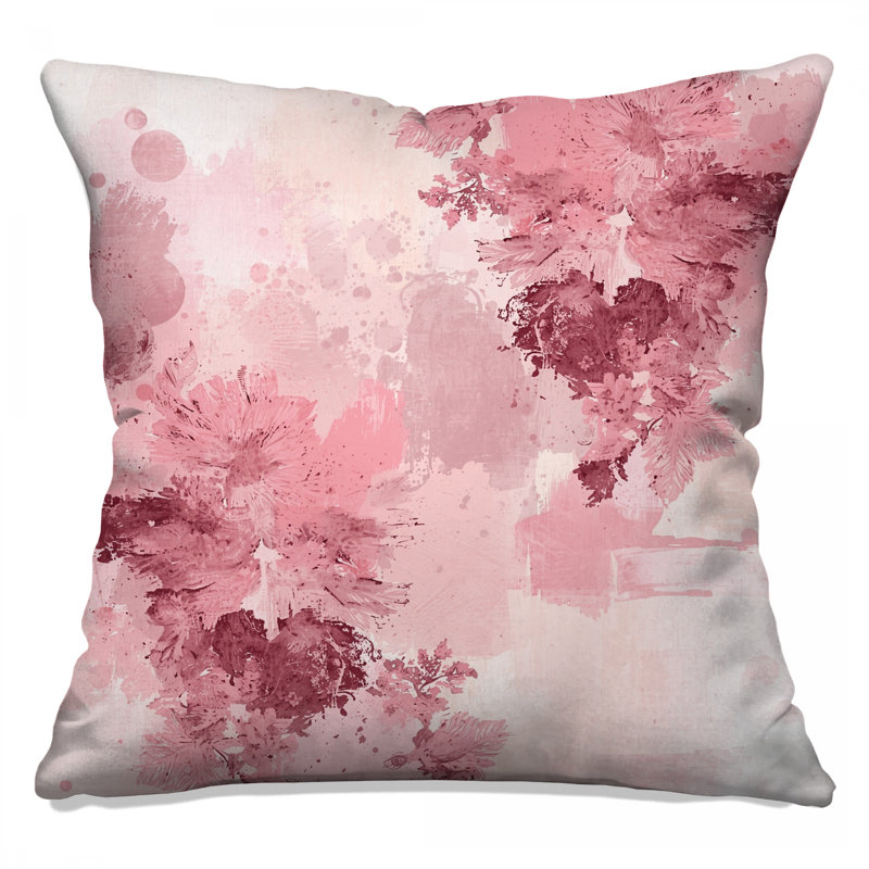 Coussins roses, 14 X 14 pouces