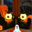 Ensemble de 2 lumières citrouilles d'Halloween
