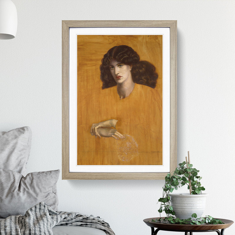 The Lady of Pitty by Dante Gabriel Rossetti - Picture Frame Painting, Oak, 48cm H x 36cm W x 2cm D