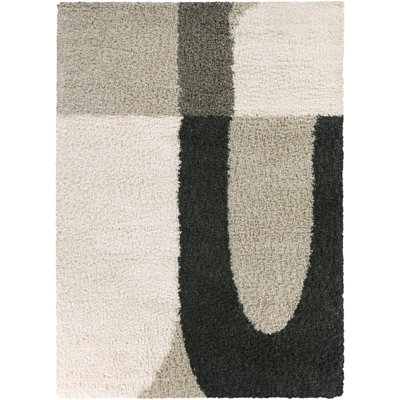 Selene Green Modern Shag Area Rug