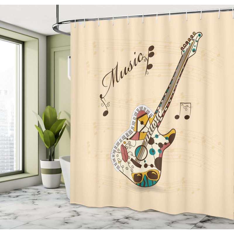 Shower Curtain with Hooks Included, 75"H x 69"W