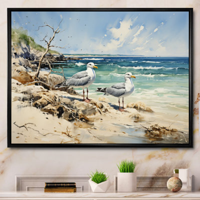 " Beach Seagulls In Flight I "