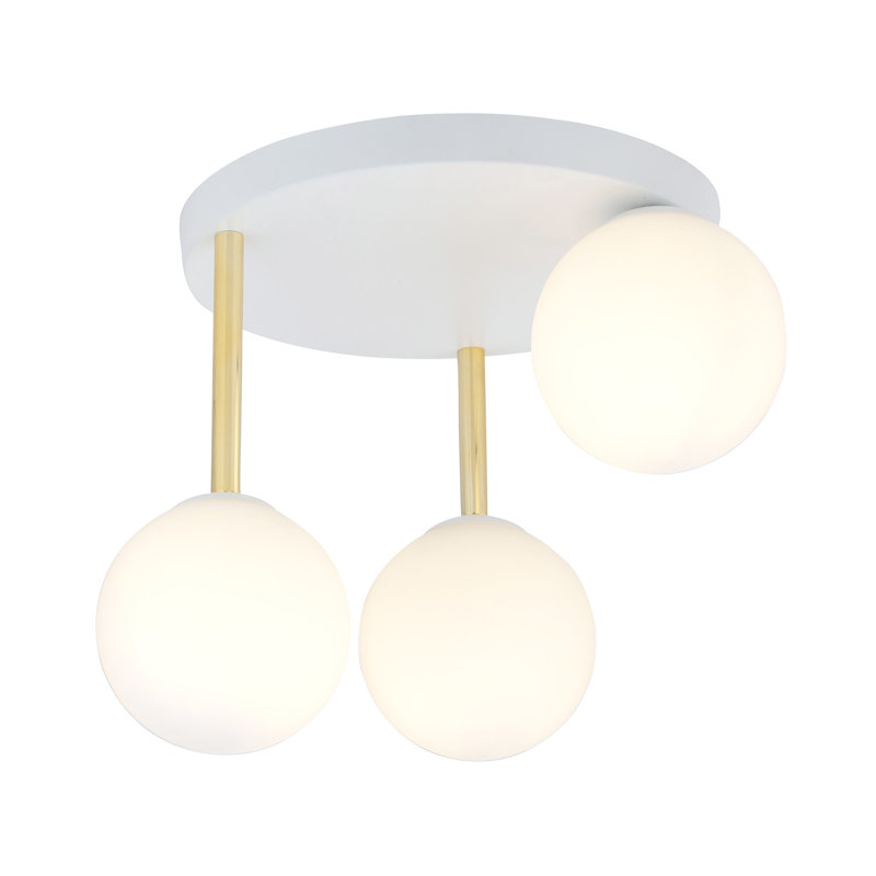 Wobna 3 - Light Geometric Chandelier, White, White