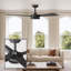 Ventilateur de plafond noir mat intérieur / extérieur à DEL 56 po Kellogg avec télécommande et ensemble de lumières à changement de couleur blanc chaud
