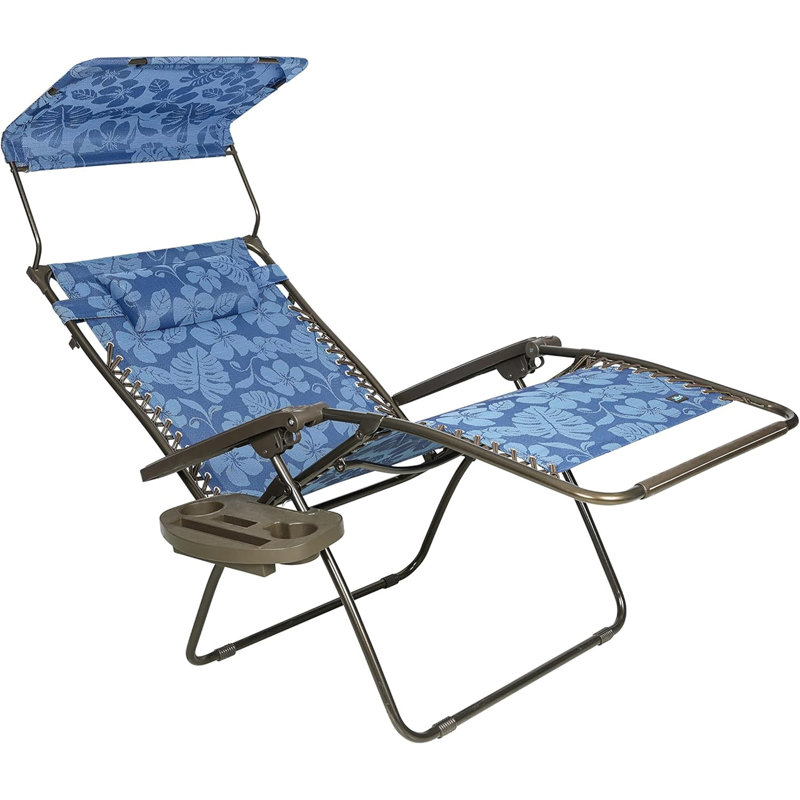  Méridienne d'extérieur à gravité zéro 30 po x 30 po avec auvent, bleu