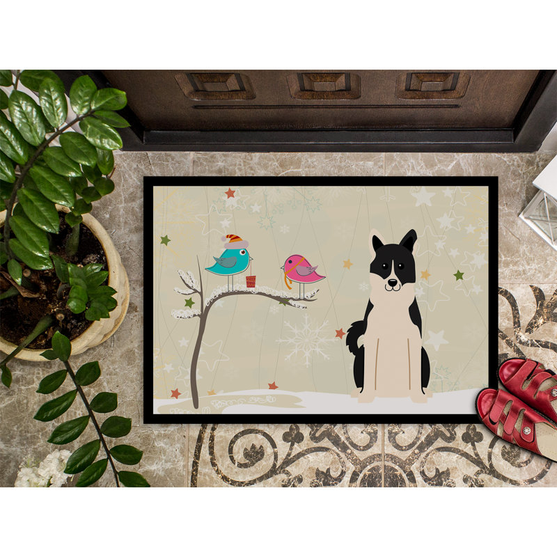 Tapis de porte d'extérieur antidérapant Russo-European Laika Spitz Humboldt, Rectangle 1 pi 6 po x 2 pi 3 po