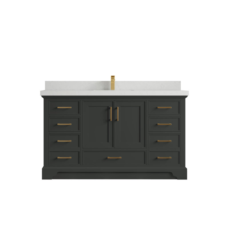 Meuble-lavabo simple avec plateau Charlotte 60