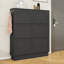 Armoire à chaussures moderne, 6 tiroirs rabattables, rangement réglable et crochets-130708338
