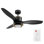 Ventilateur de plafond intégré à 3 pales à DEL avec télécommande et accents en laiton