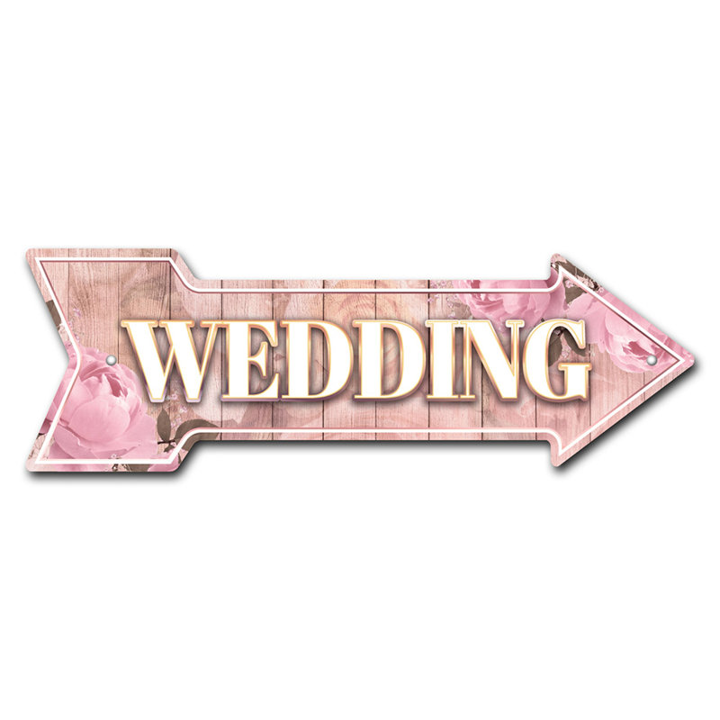 Removable-999550_Wedding Arrow Removable Decal Funny Home Décor, H 8 po x l 24 po x P 1 po