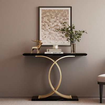 Console d'appoint, pieds d'entrée en métal entrelacés de luxe, mobilier d'entrée haut de gamme