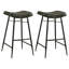 Tabouret de comptoir rembourré Amita-363070620-363070621