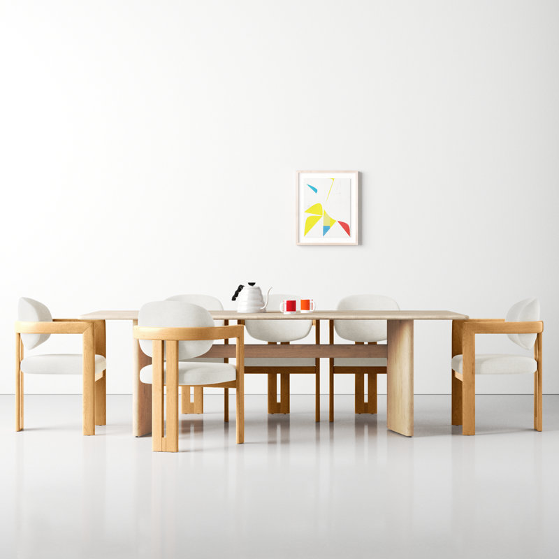 Doreah 6 - Person Stone Top Four Leg Dining Set