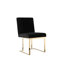 Chaise d'appoint de salle à manger rembourrée en velours Pangea Home Dexter-1925620011