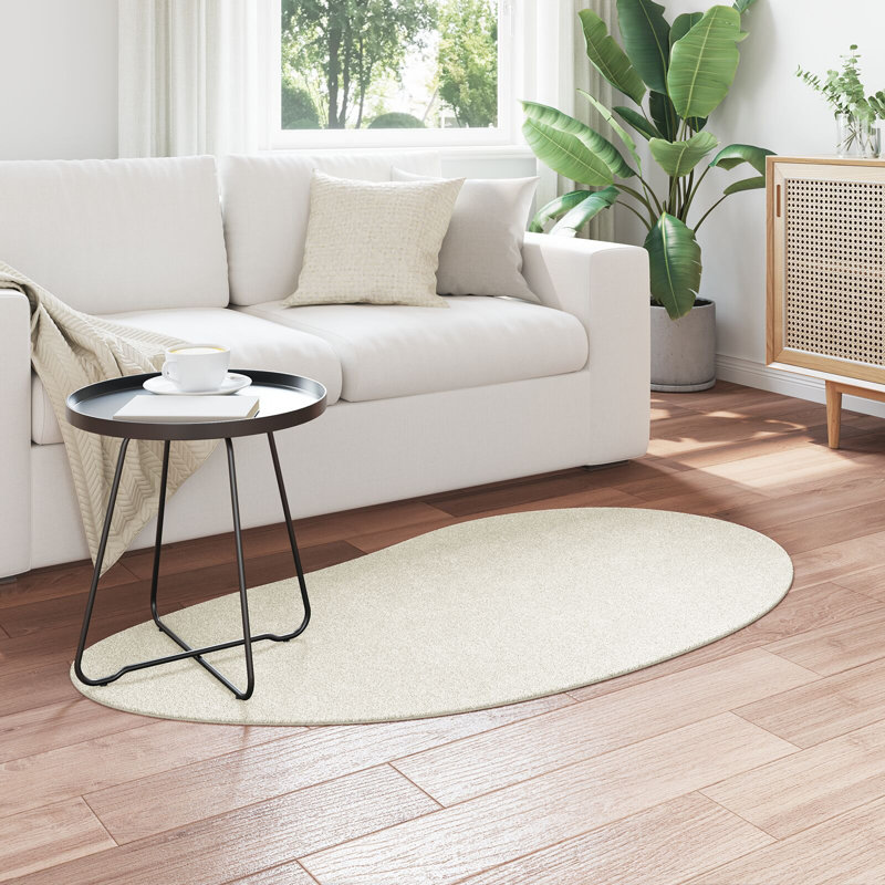Area Rug Cream Non-Slip, Polyester, Novelty 80 x 150 cm