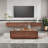 Fully Assembled 47" Handmade Coffee Table Modern Floor-standing Coffee Table,Solid Walnut Wood Veneer Finish with 4 Drawers-327447776