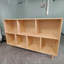 Bibliothèque en bois à 2 niveaux avec rangement à 7 cubes pour le bureau à domicile et l'organisation du salon