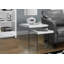 Nesting Table, Set Of 2, Side, End, Accent, Glossy White Laminate, Clear Tempered Glass