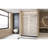 Frameless Single Sliding Shower Door  56-60 "W X 76" H, 1/4 "(6 Mm) Clear Tempered Glass, Explosion Proof Film, Stainless Steel Handle Square Tube Track  Brushed Nickel-123210161